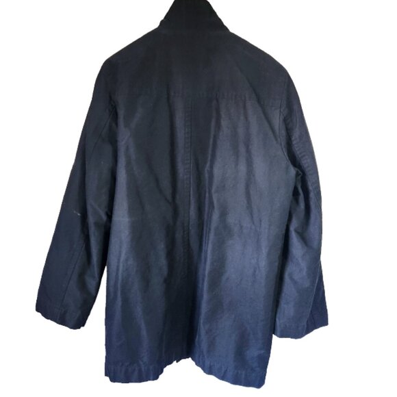 Calvin Klein Coat Fall Winter Mens Size Med Blue Zip and Button Close Vintage - Picture 2 of 12